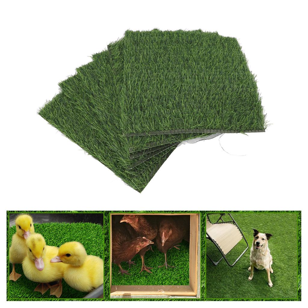 6 Pack Chicken Nesting Pads, Washable Thicken Artificia Grass Nesting Box Liners Reusable Hens Bedding Artificial Grass Rug Carpet Fake Synthetic Turf
