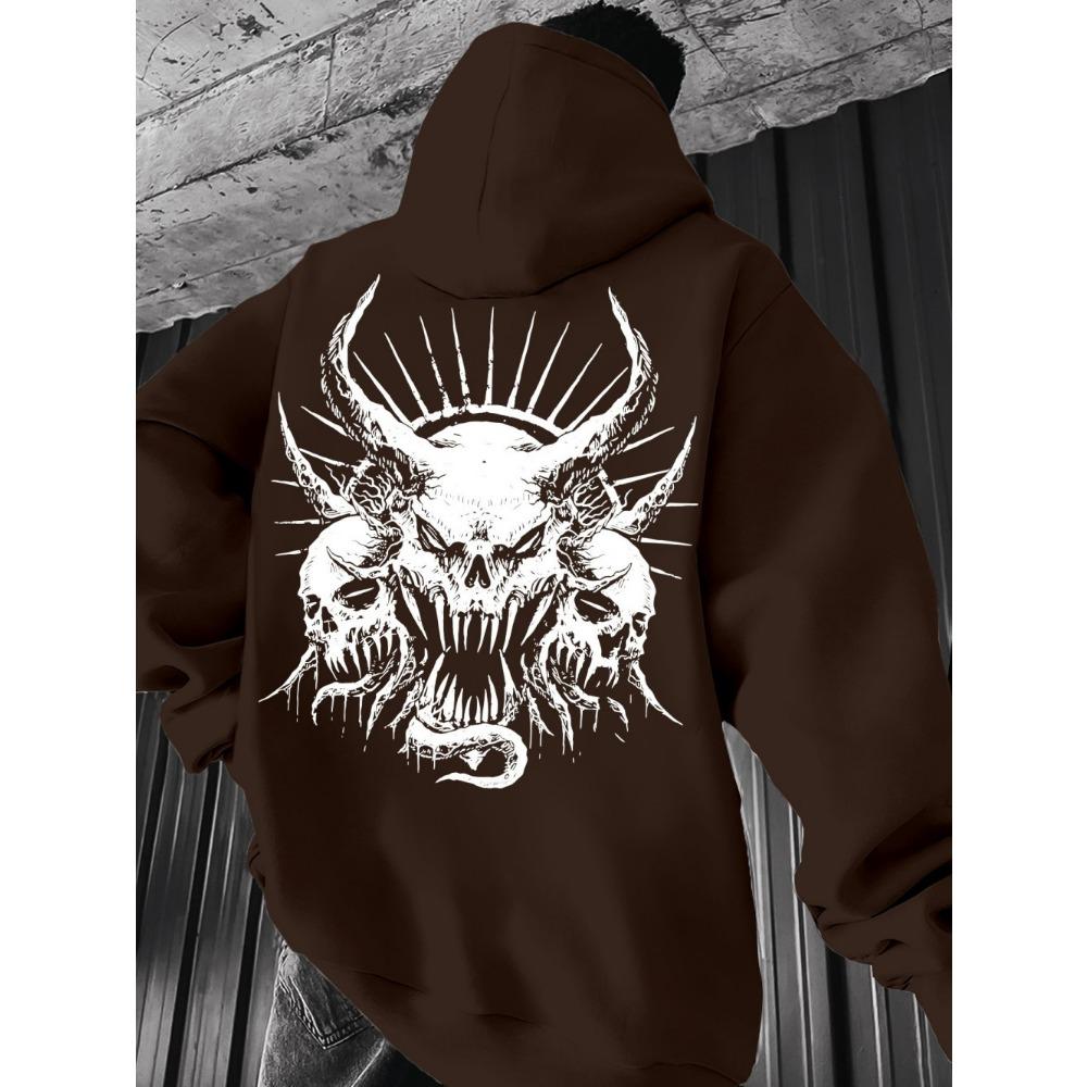 Skull Print Men's Hoodies Fashion Pullover Autumn Clothing Casual Clothes Women Tops Sweatshirts