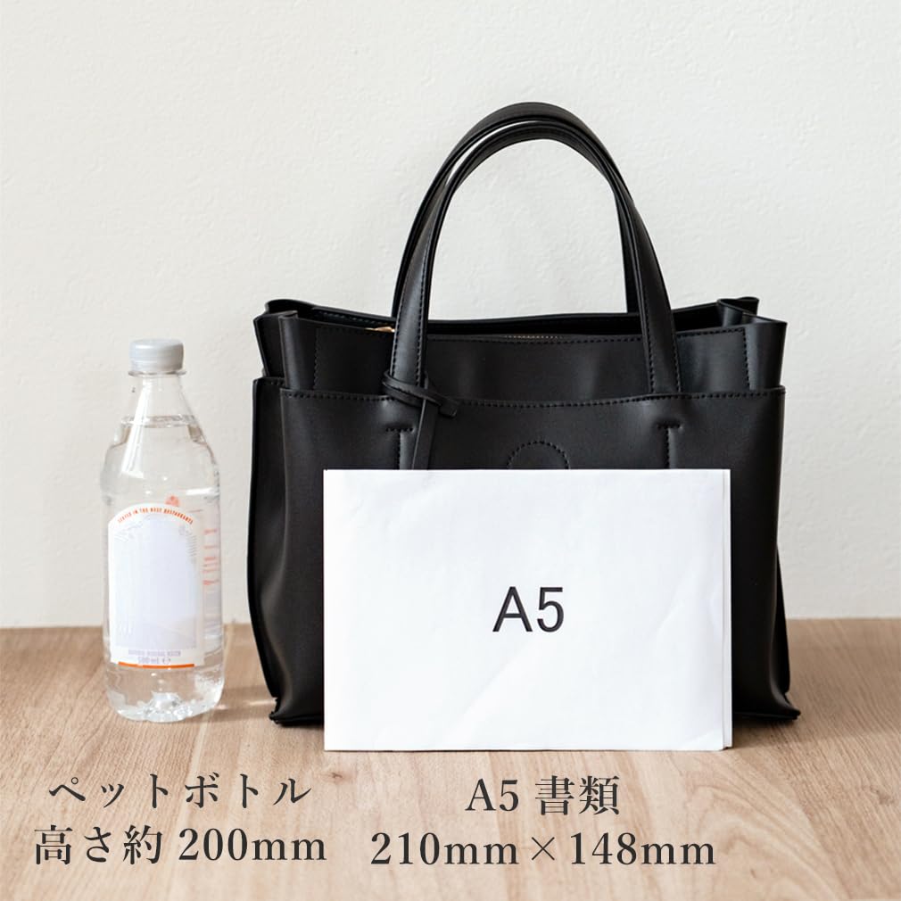 VITAFELICE Square Tote Women's 2-Way Bag, Sib-80011n (Gray Beige)