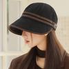 Corduroy Autumn Hat Women's High-end Temperament Equestrian Hat Big Head Circumference Showing Face Small Versatile Cap