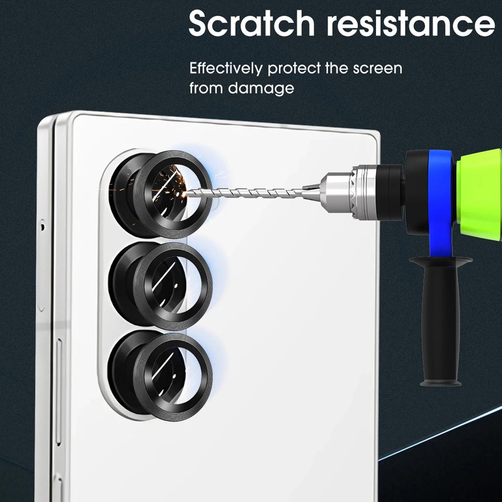 3D Legierung Metallring Gehärtetes Glas Kameraobjektiv Schutzkappe Für Samsung Galaxy Z Fold/Flip 8 7 6 5 Hinten Kratzfest Vollabdeckung