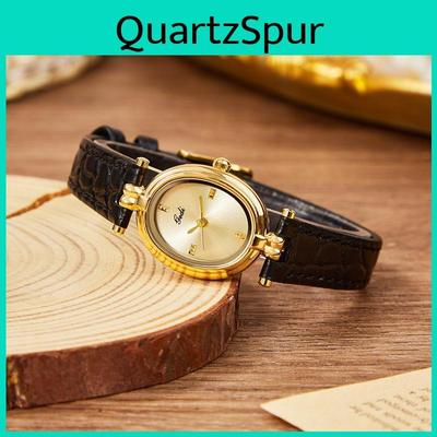 Vintage Damen Quarzuhr Mit Lederarmband Und Wasserdichtigkeit Für Den Täglichen Gebrauch