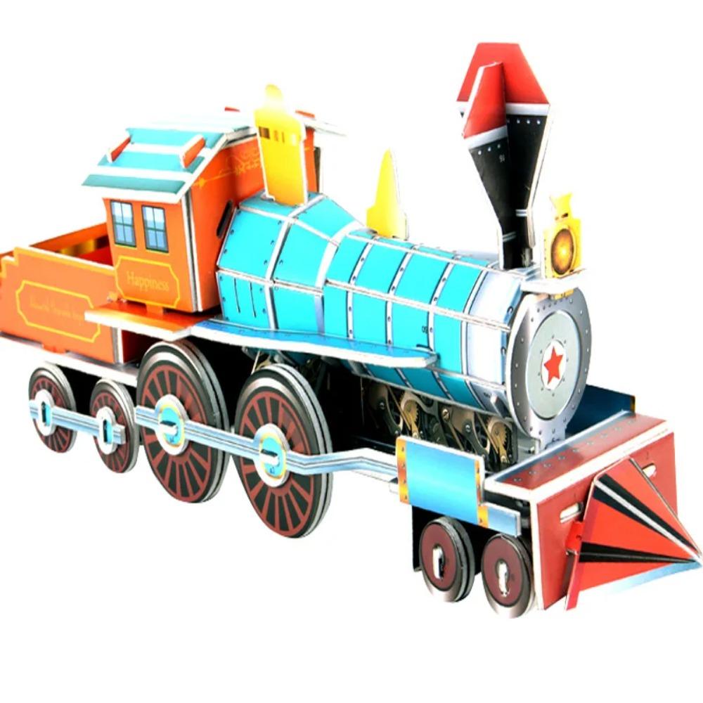Kids 3D Stereo Puzzle Cartoon House Castle Building Model DIY Handmade Early Learning Educational Toys Gift for Children