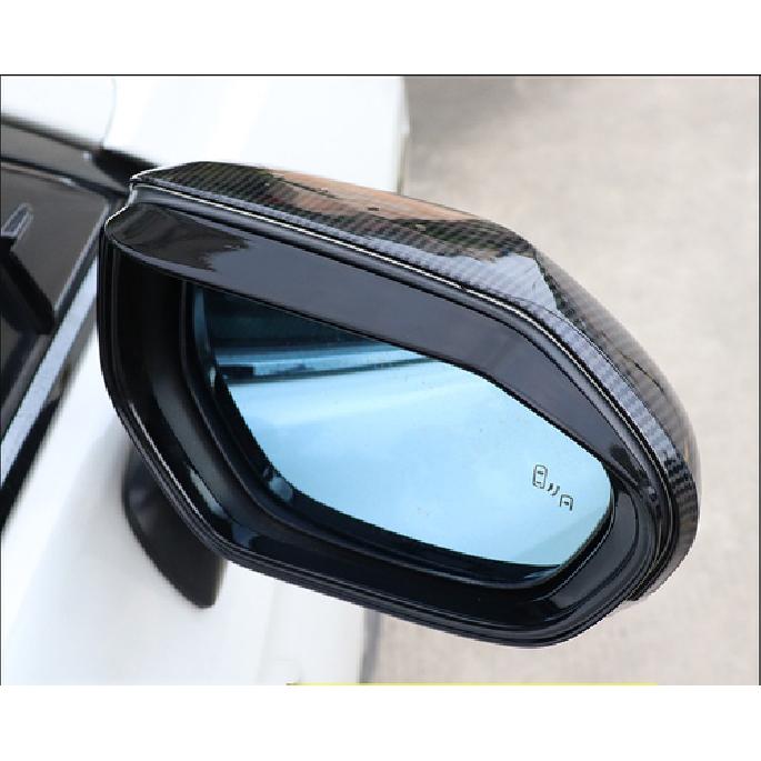 For Toyota Camry 2018- Bright Black Mirror Rain Eyebrow Cover