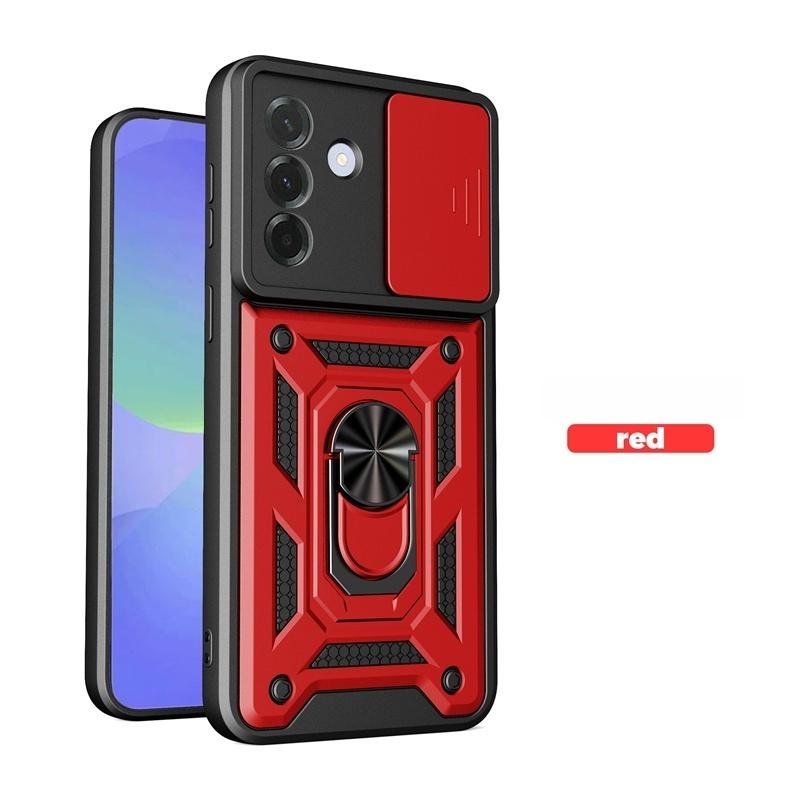 Heavy Duty Armor Magnetic Ring Holder Case For Samsung Galaxy A07 4G A27 A37 A57 5G Funda Slide Camera Lens Protect Cover Coque