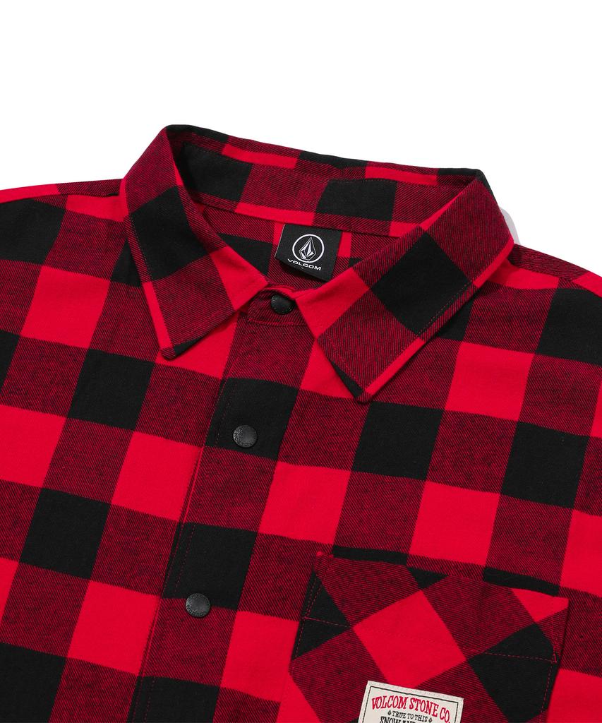 VOLCOM Snow & Surf Flannel Shirt (Red)