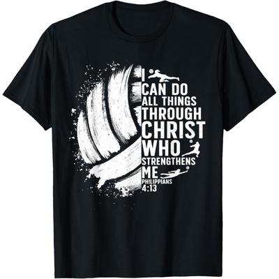 T-shirt Drôle de Volleyball Chrétien Pour Hommes Femmes Garçons Filles(1)