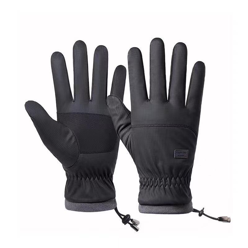 New Outdoor Warm Gloves for Skiing Winter Men Plus Velvet Thickened Windproof Waterproof Cold Riding Electric Bike Touch Screen