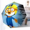 1pc Pororo Penguin Automatic Folding Umbrella, Portable Collapsible Design, Casual Outdoor Accessory L1127063