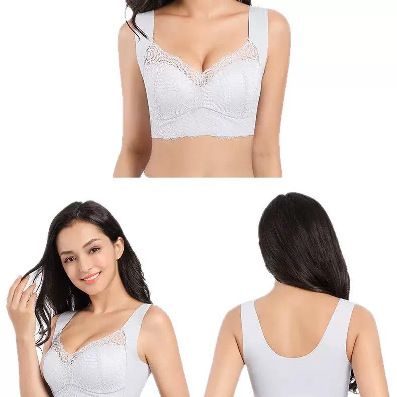 SHEIN Plus Size Lace Nursing & Yoga Bra: Sexy, Seamless, Supportive with Beautiful Back Design