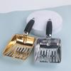 Cat Litter Scoop Stainless Steel Mesh Scooper Metal Kitten Poop Sifting Shovel with Rubber Handle for Cat Litter Box