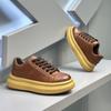 Winter velvet warm thick-soled casual leather lace-up casual shoes comfortable super fire dad shoes ok