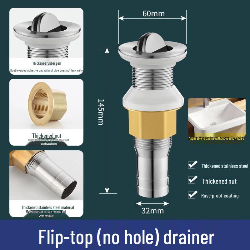 Washbasin Drainer & Drain Pipe Set (2-pack)