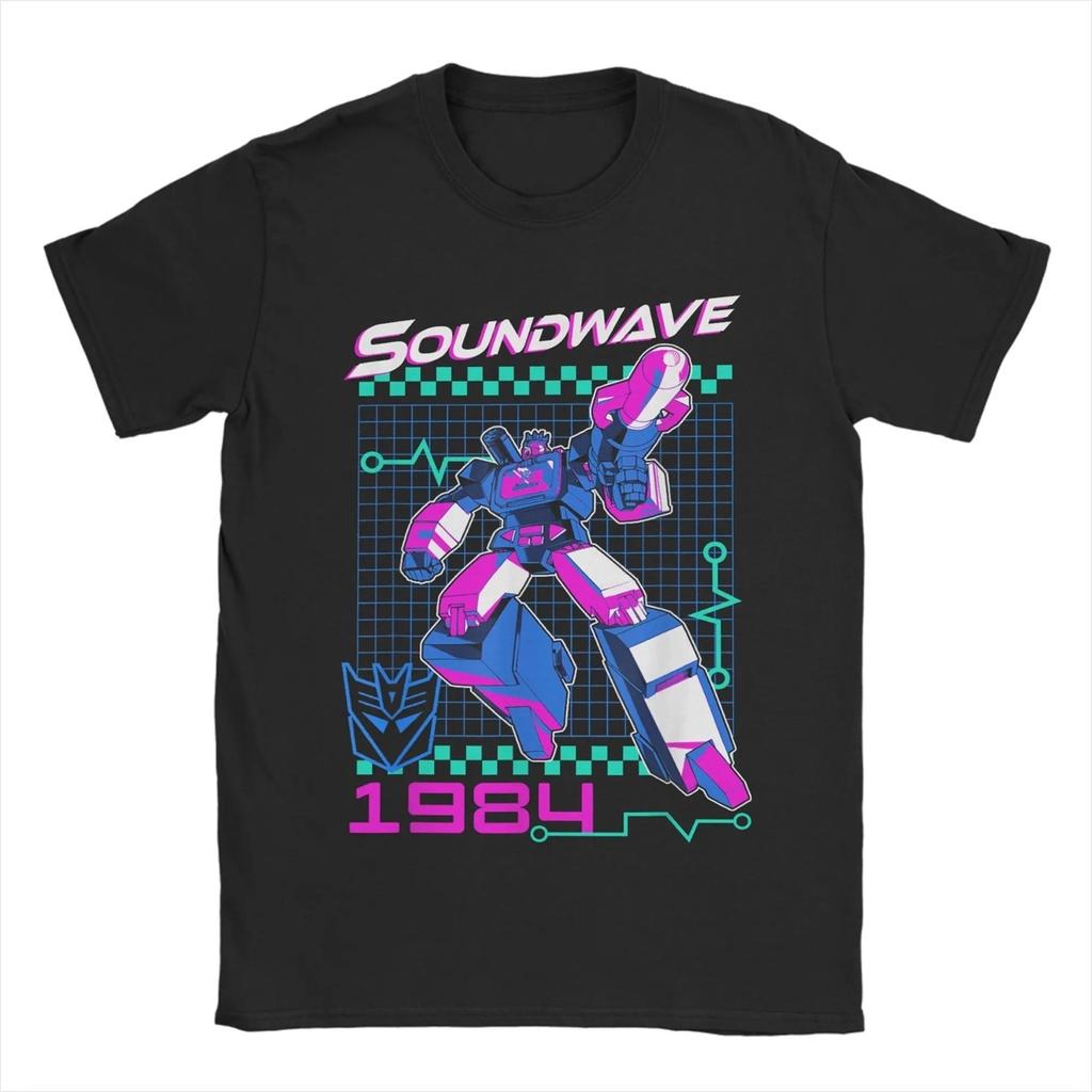 Tricou Transformers Decepticons Soundwave pentru Bărbați Robot Vintage Bumbac Tricou Gât Rotund Mânecă Scurtă Tricou Haine Cadou