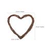 5Pcs Heart Shape Wedding Flower Wreath Rattan Vine DIY Grapevine Wreath Ring Front Door Hanging Rustic Decor Valentine Party