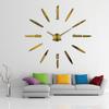 3D Wall Clock DIY Removable EVA Foam + Acrylic Mirror + Living Room Home Decor Needle Quartz Aluminum Movement 10CM Support