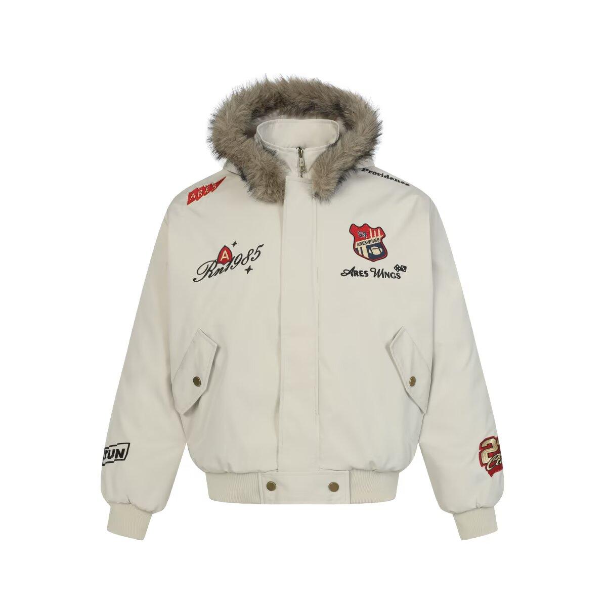 

Men s Jacket, Motorcycle Racing Style Warm Windproof Jacket, Autumn and Winter Outdoor Waterproof Jacket XXL абрикосовий