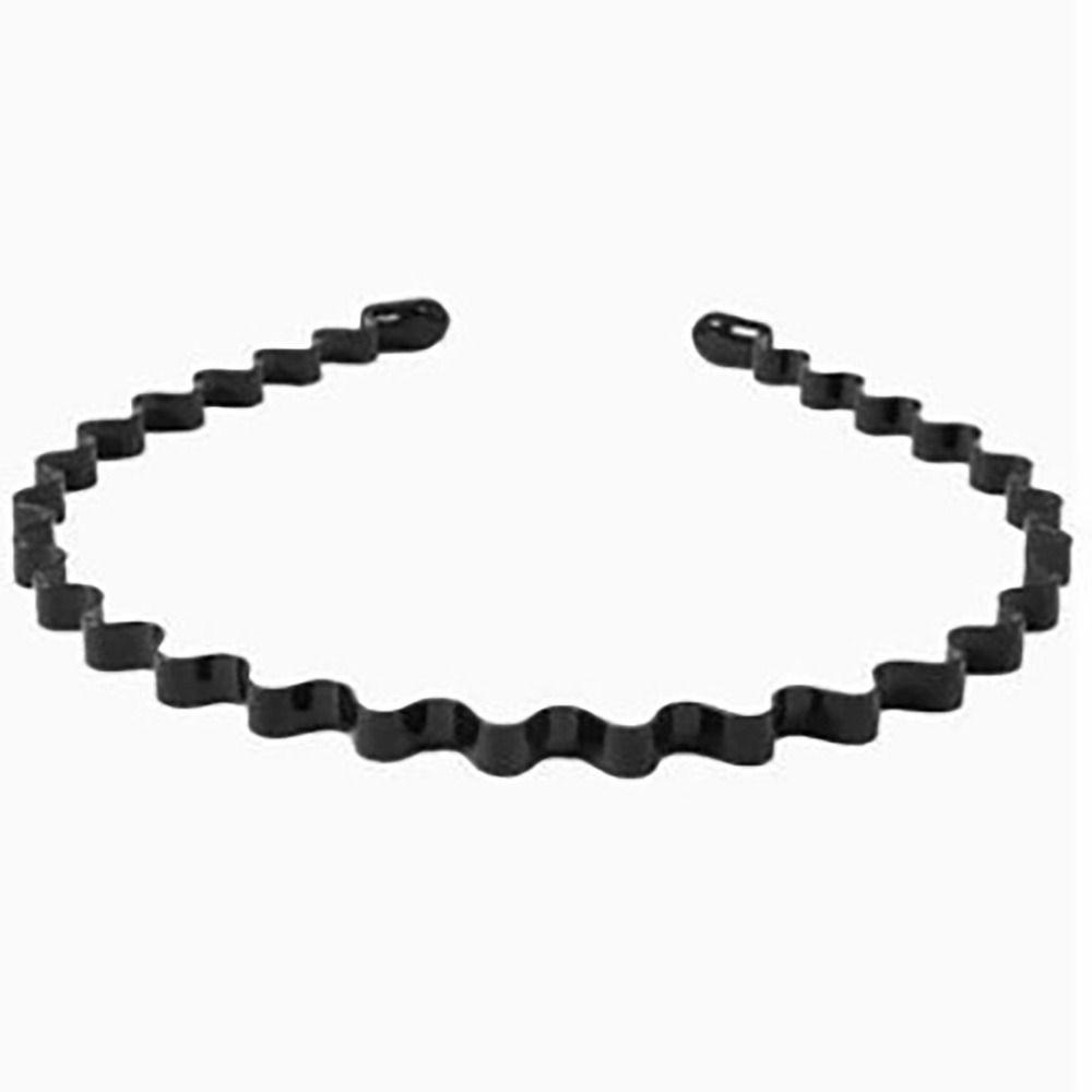 Alice Style Hair Styling Tool Sports Metal Hairband Wavy Headband Casual Headwear Black Head Hoop