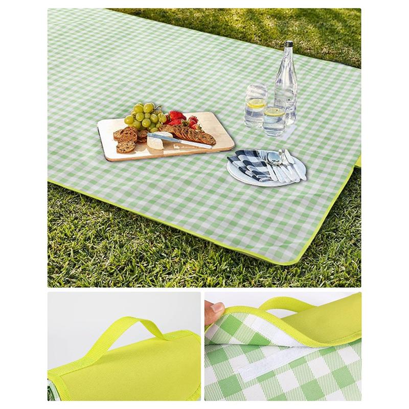 ABFS Picnic Blanket, Foldable Waterproof Sand Mat, Picnic Blanket For Beach Camping Hiking Travel Outdoor Family Concerts Durabl