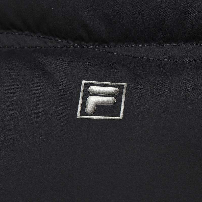 FILA White Casual Commuter Classic Simple Comfortable Versatile Stretchy Goose Down Warm Hooded Jacket Women outerwear Black F11W543916FBK