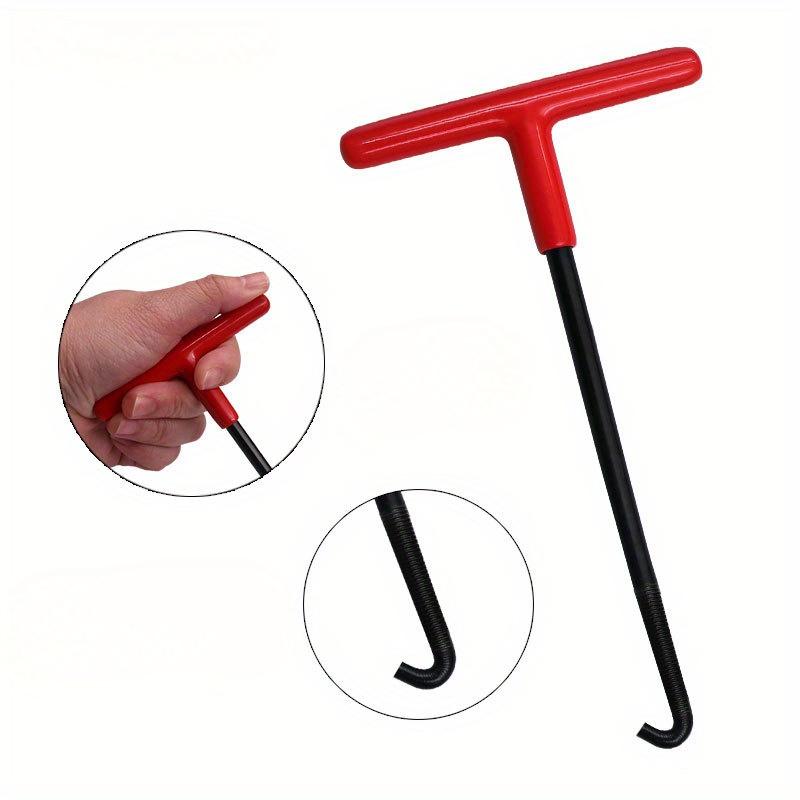 1/2Pcs Exhaust Spring Puller Tool Snowmobile ATV Motorcycle Muffler Exhaust Stand Removal Tool T-Handle Type with Rubber Coating.