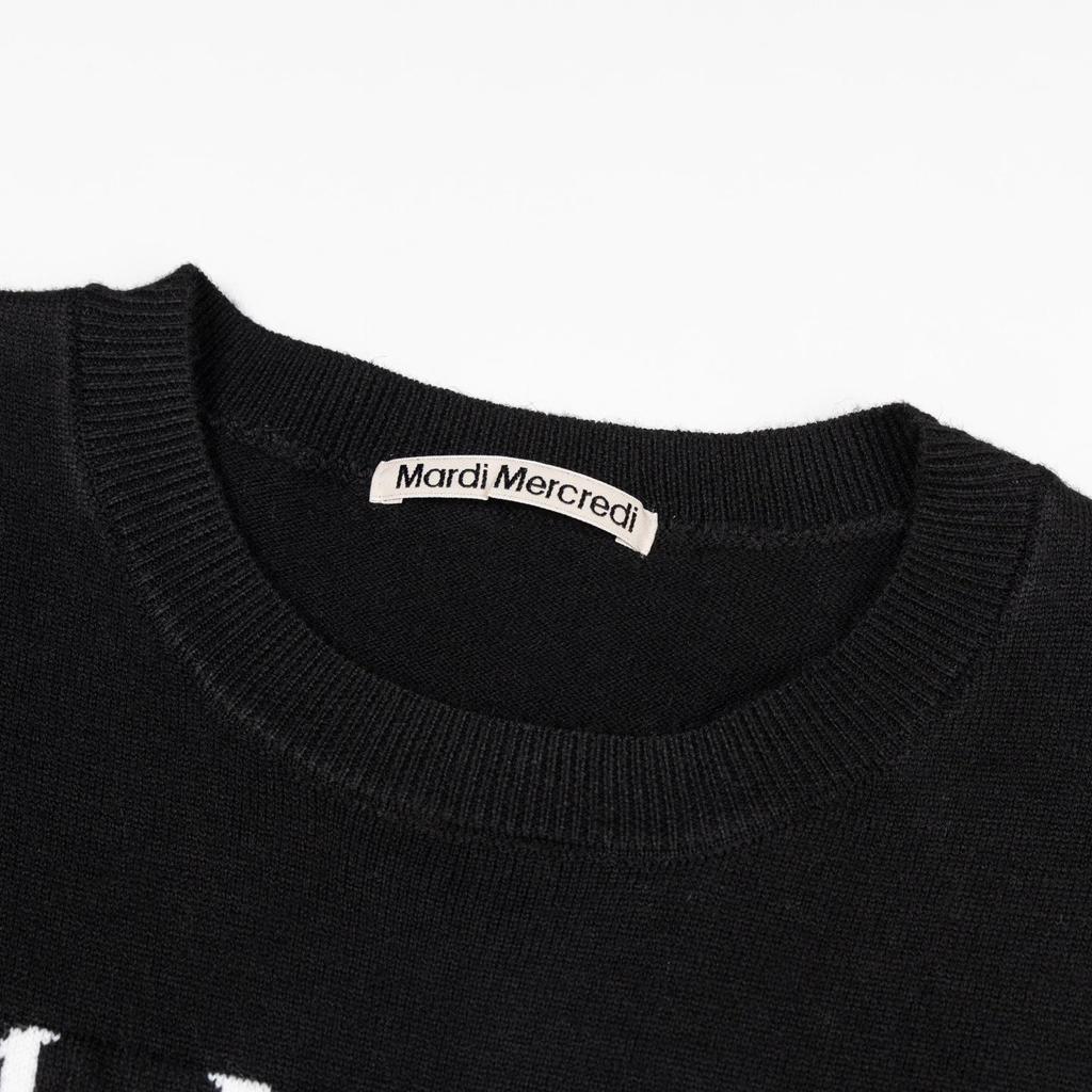 Mardi SS24 Unisex Lettered Ribbon Pullover Knit Sweater