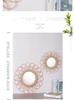 Petal Mirror: Willow Wicker Decorative for Living Room, Bedroom, or Entrance Wall.