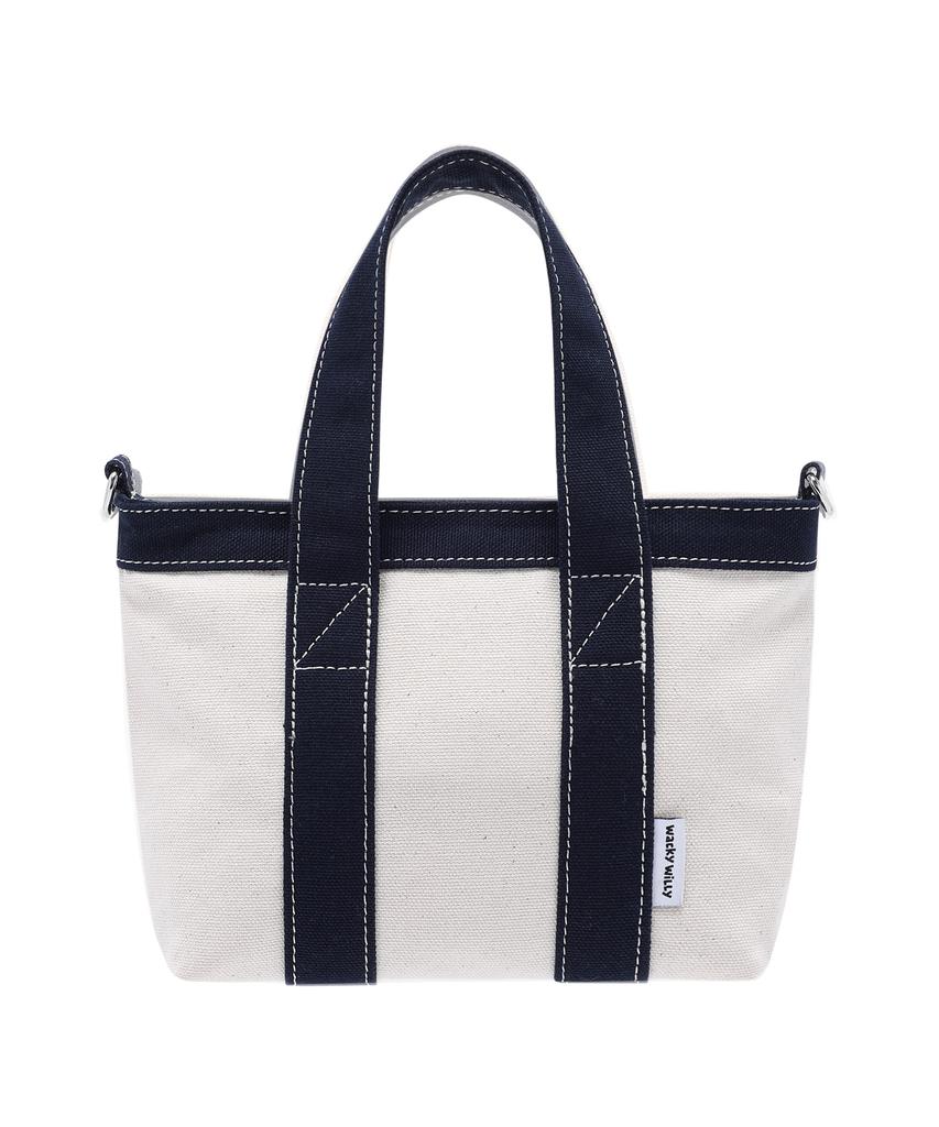 Wacky Willy Canvas Mini Tote Bag Navy