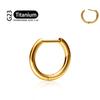 G23 Titanium Piercing 16G/18G 8/10/12mm Nose Ring D Shape Segment Ring Clicke Cartilage Tragus Helix Lip Piercing Body Jewelry