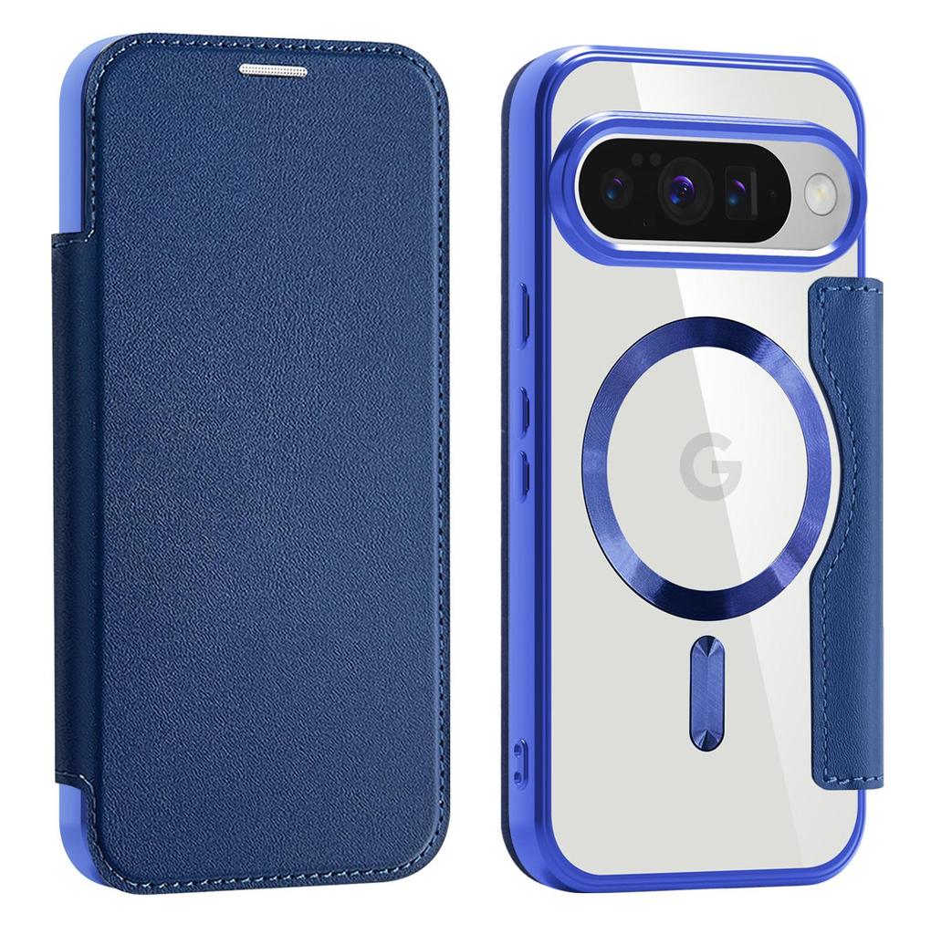 Für Google Pixel 8A 9 10 Serie. Gold Shield Magnetische Business-Ledertasche - MagSafe-kompatibel, mit RFID-blockierenden Kartenschlitzen & Linsenschutz