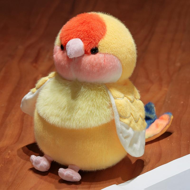 Kawaii Bird Plush Toys Artificial Birds Stuffed Doll Cute Lifelike Parrot Sparrow Plush Hand Puppet Kids Birthday Christmas Gift