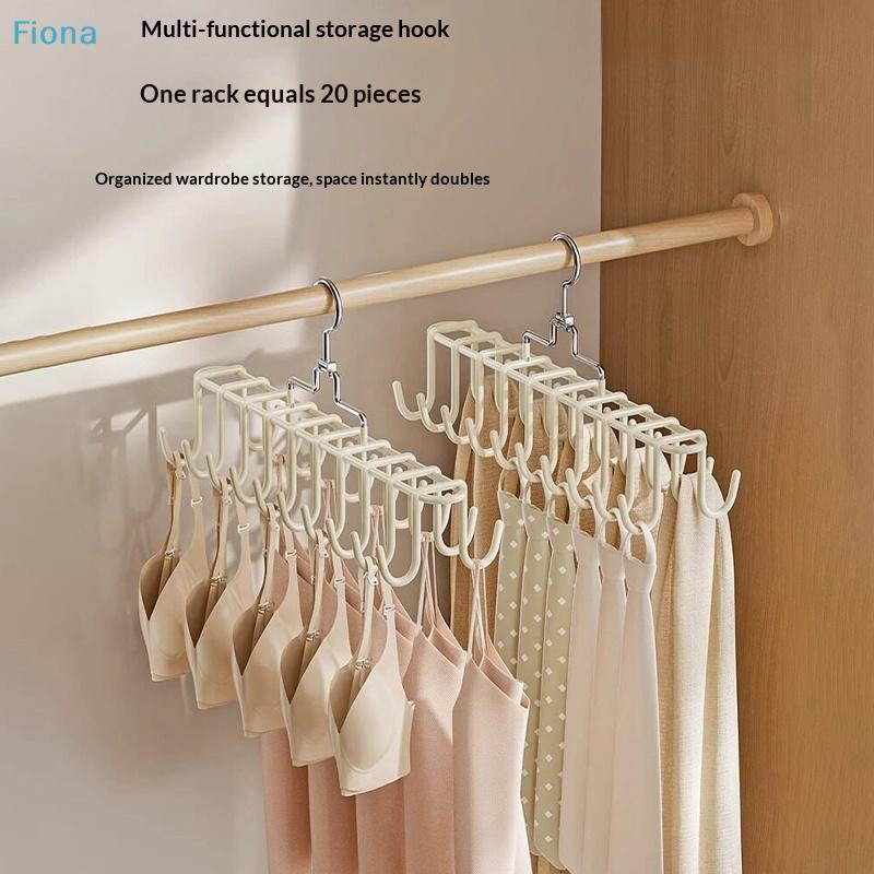Multi-Layer Bra Hanger with 8 Hooks, Non-Slip Rotatable Closet Organizer for Lingerie, Camisoles and Tank Tops