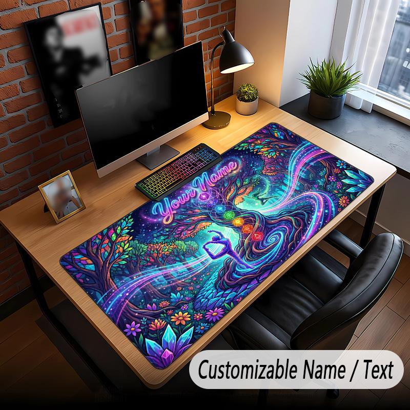 Sunset Landscape Theme Custom Mouse Pad Personalized With Name Text Customized Desk Mat For Office Home Decor