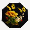 1pc Butterfly Sunflower Bouquet Automatic Folding Umbrella Durable Iron Frame,All Seasons Home Travel Outdoor Multifunctional Umbrella Yy251115193