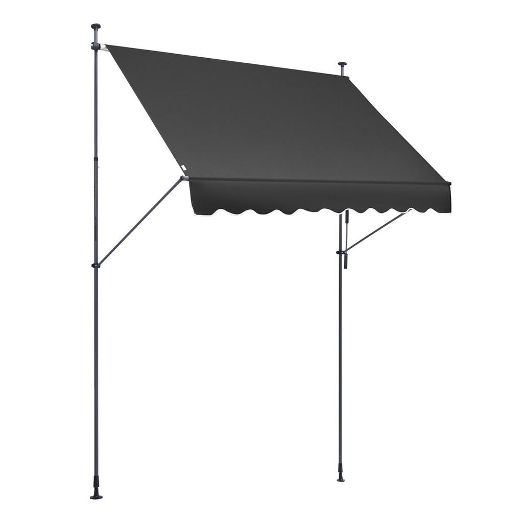 98x47" Patio Awning Retractable Patio Canopy Sunsetter with Crank Handle