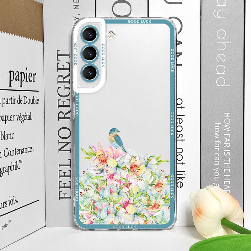 Luxury Fresh Flowers Birds Printed Phone Case for Realme 12 10 11 9 Pro Plus 8i 9 PRO C75 C64 C31 C53 5G Art Floral Soft Covers