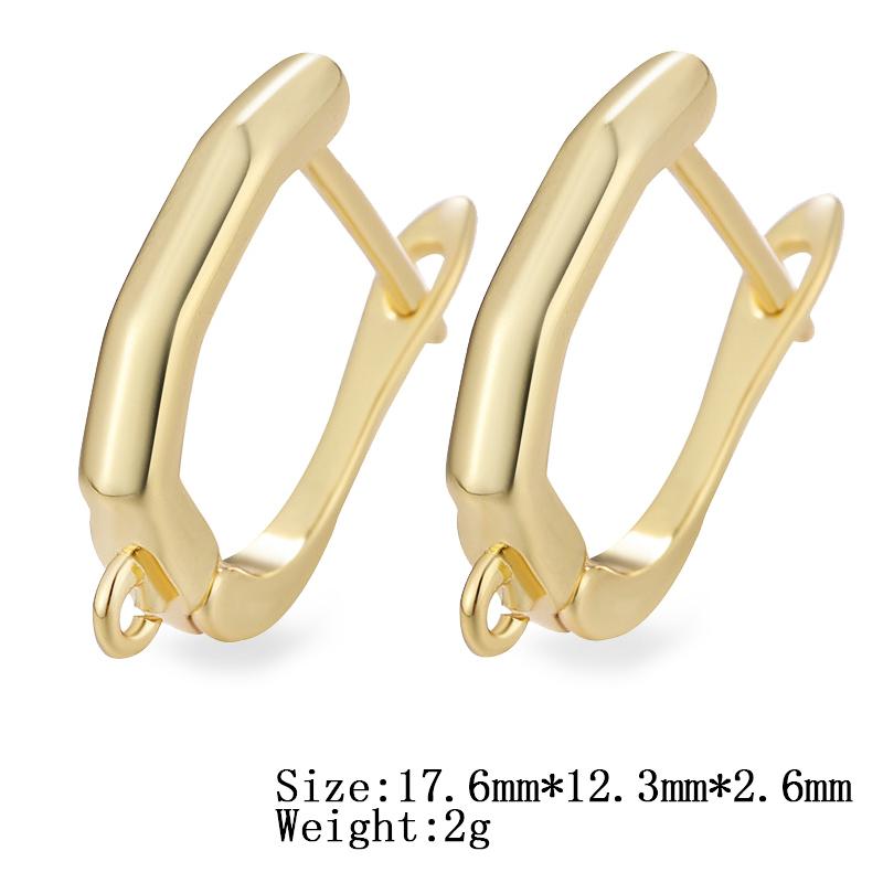 Juya Women Earrings Accessories 4 8Pcs/Lot Gold Silver Plated Shvenzy Ear Wire Fixture Fastener Bale DIY Earring Hooks Clasp