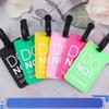 PVC Luggage Tag Cartoon Soft Rubber Travel Case Tag Letters Boarding Pass Nameplate Work Card Sleeve