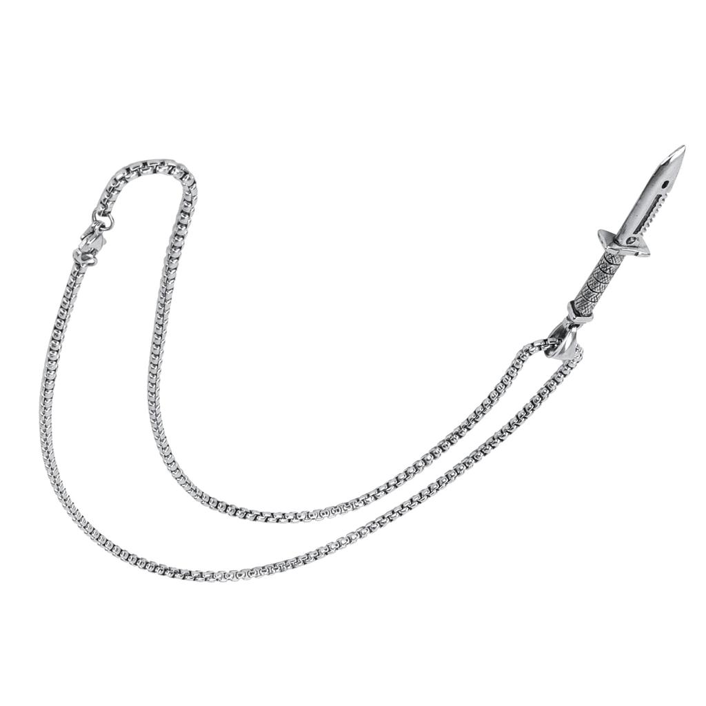 Men Knife Pendant Necklace Fashionable Male Jewelry Necklace Gift Clothes Accessory