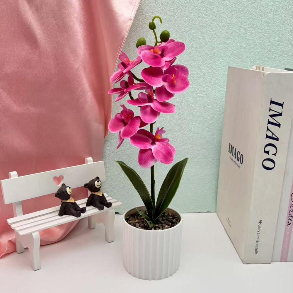 

Flowers Artificialseven Butterfly Orchid Decor For Living Room Decoration Purple