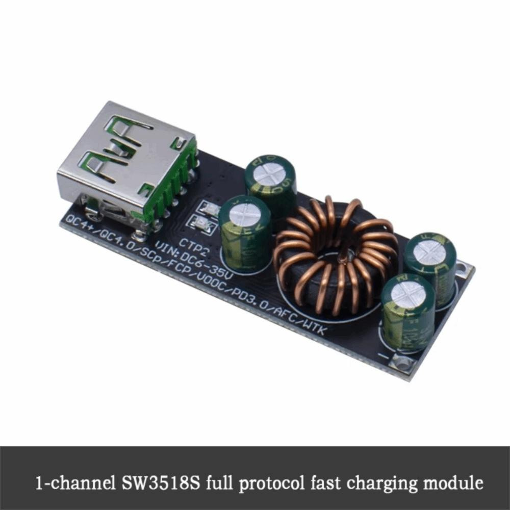 1 2 4 Way USB Type-C Quick Charge Adapter Step Down Buck Boost Module Mobile Phone Charging