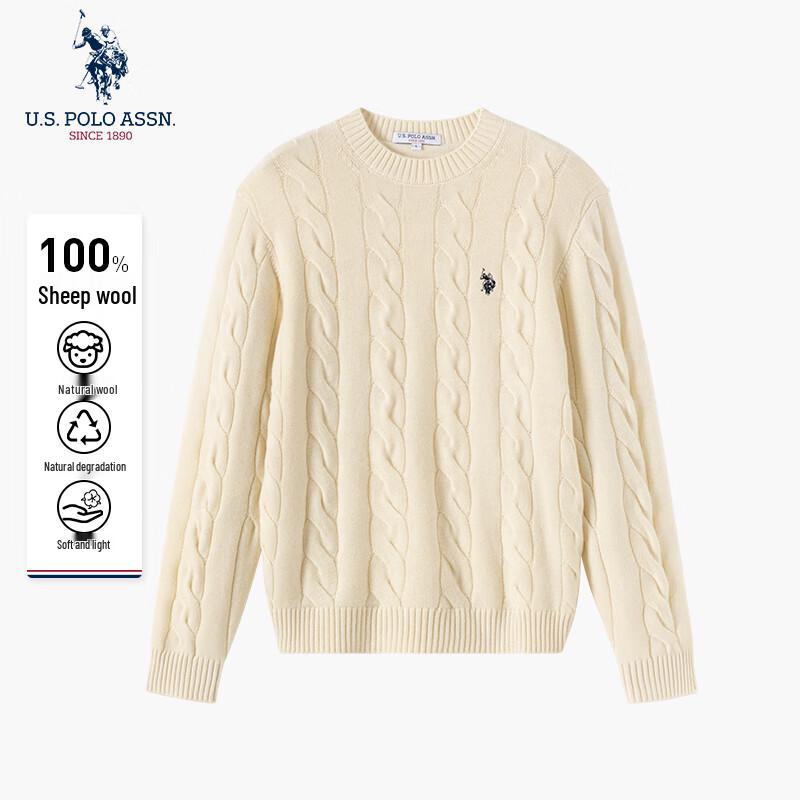 U.S. Polo Assn. Men's Pure Wool Crew Neck Sweater