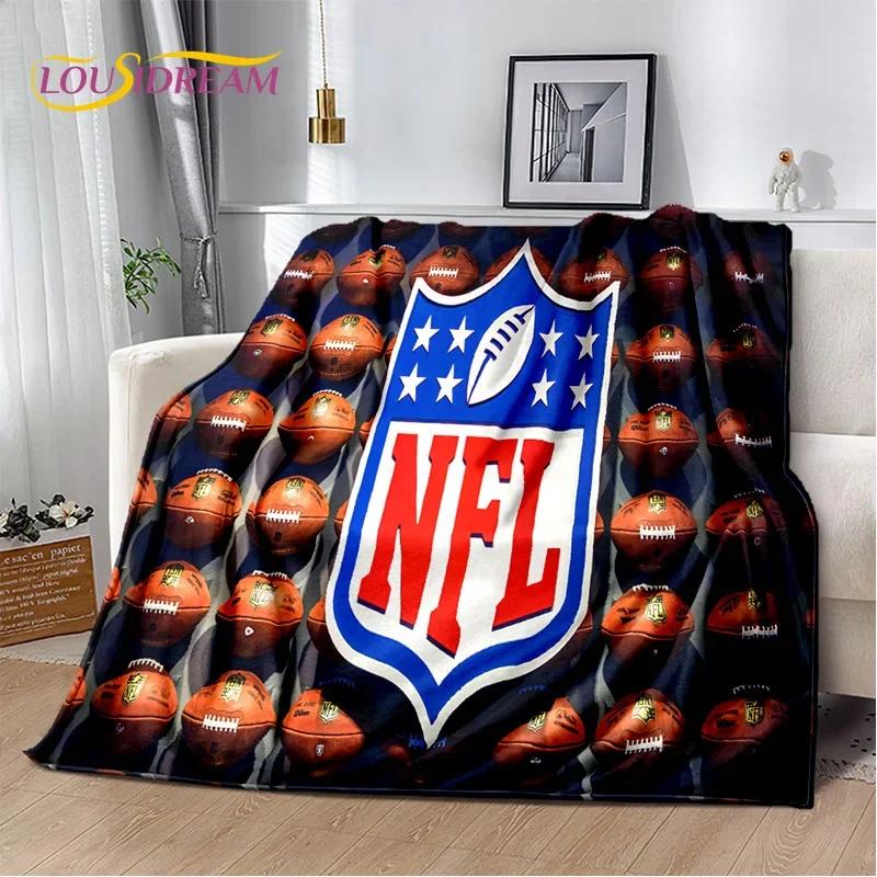 3D American Football Rugby Team Soft Flannel Blanket for Beds Bedroom Sofa Picnic,Throw Blanket for Cover Outdoors Leisure Gift