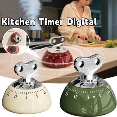 Magnetic Kitchen Timer Manual Countdown Alarm Clock Digital Timer Mechanical Cooking Timer Study Stopwatch Cooking Shower