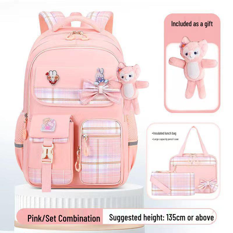 2025 High-Capacity, Dirt-Resistant Schoolbag: Lightweight Trolley Backpack for Middle/College Students