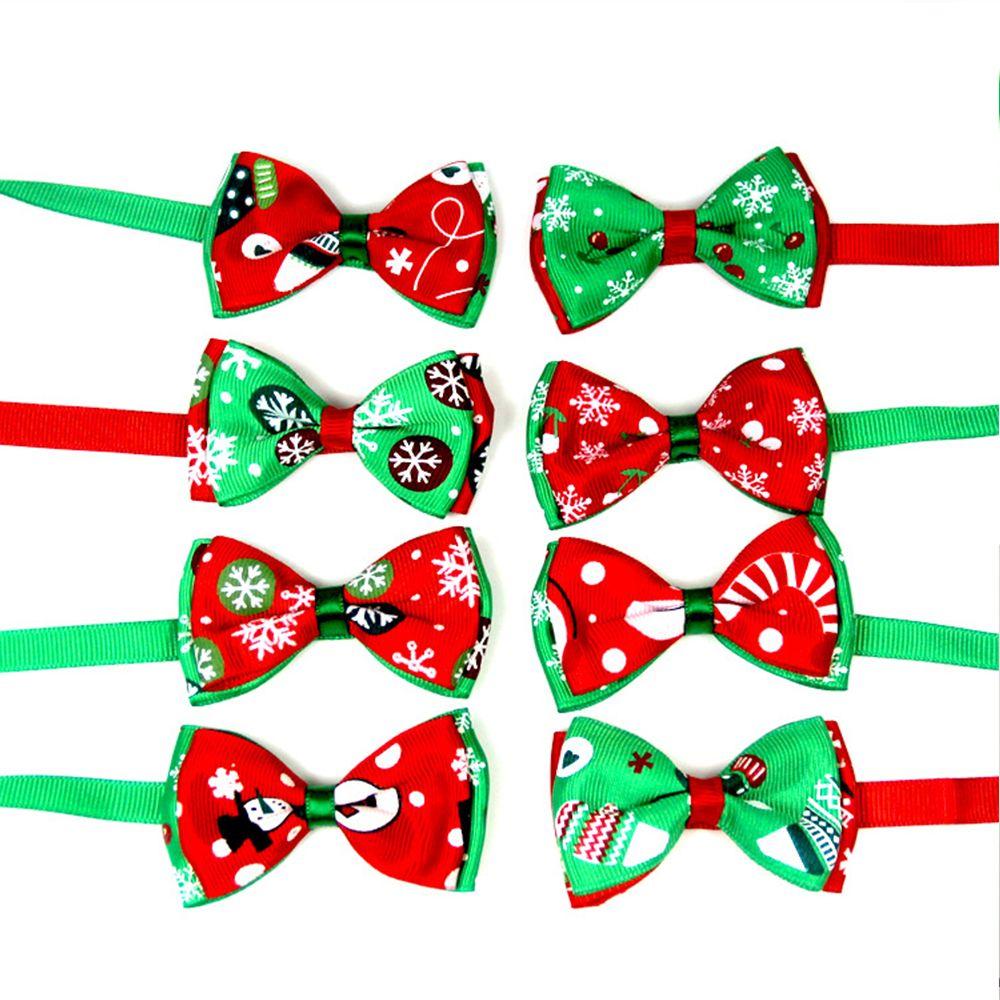 Adjustable Grooming Accessories Cat Choker Dog Bow Tie Pet Christmas Necktie Bowknot Collar