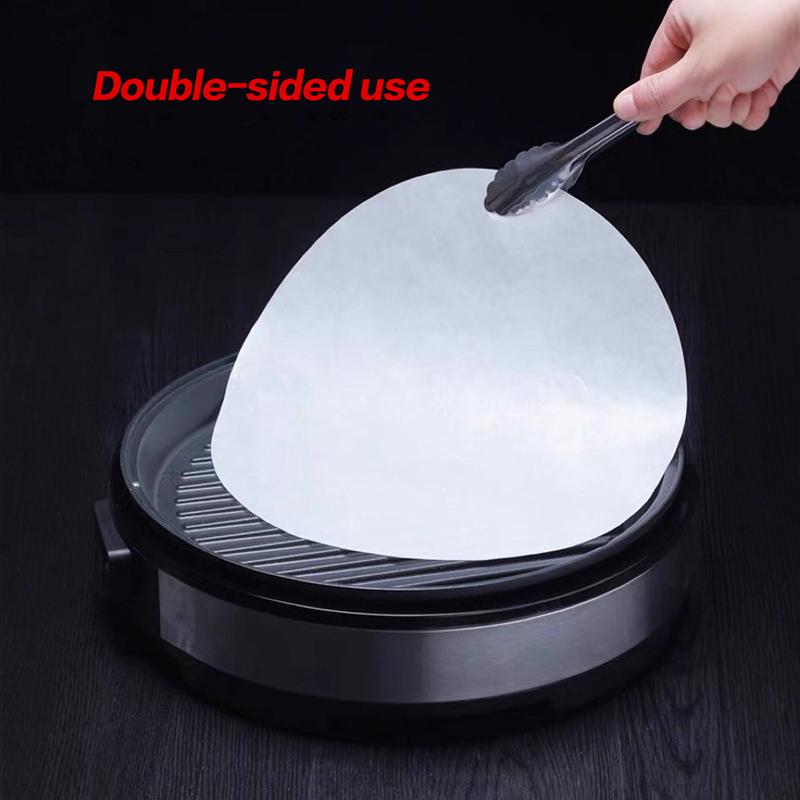 50Pcs Baking Oiled Paper Circle Parchment Paper Multifunction Liner BBQ Oven Patty Hamburger Paper Steamer Liners Baking Tool
