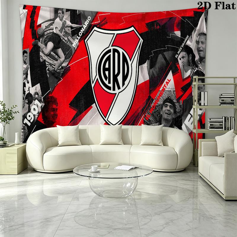 River Plate Wall Tapestry Aesthetic Wall Hanging Printed Fabric Blanket Decorative Tapestries for Bedroom Living Room Home Decor