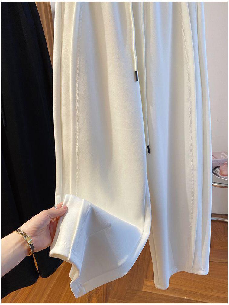 Versatile High-Waist Wide-Leg Drawstring Pants for Women - Slimming, Loose, Casual, Spring 2026 Collection