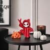 Exquisite Skull Model Mini Grim Reaper Statue, 3D Printed Pumpkin Figurine, Car Interior Accessory Cute Gothic Dashboard for Office Desk, Home